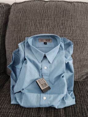 Oleg Cassini Sky Blue Men's Dress Shirt